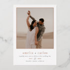 Real Foil | Simple Typography Modern Photo Wedding
