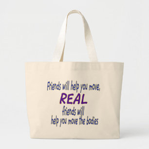 Real friends large tote bag