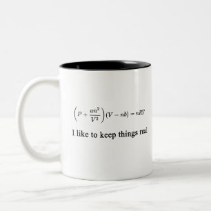 Real Gas of Van der Waals equation, physics basics Two-Tone Coffee Mug