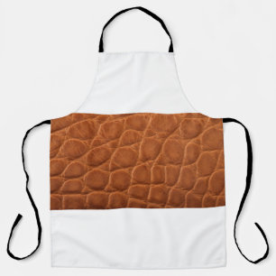 Real genuine tan brown alligator leather texture,  apron