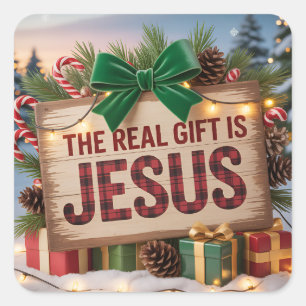 Real Gift Jesus Stickers