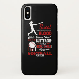 Real Girls Become Softball Players Gift Case-Mate iPhone Case