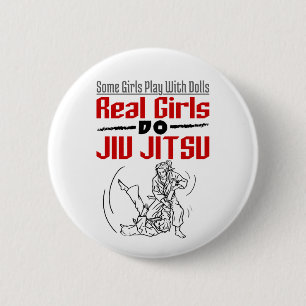 Real Girls Do Jiu Jitsu BJJ Jiujitsu Women 2 Inch Round Button