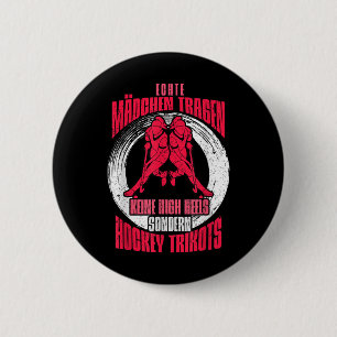 Real Girls Playing Hockey Player Women's Field Hoc 2 Inch Round Button