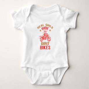 Real Girls Ride Dirt Bikes  Funny  for Girl Baby Bodysuit