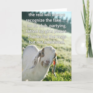 Real Goat greeting card