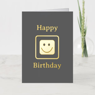 Real Goil Foil Smile Modèle Carte d'anniversaire