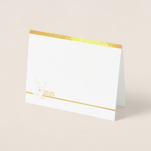 Real Gold Foil 2025 Personalized Note Cards