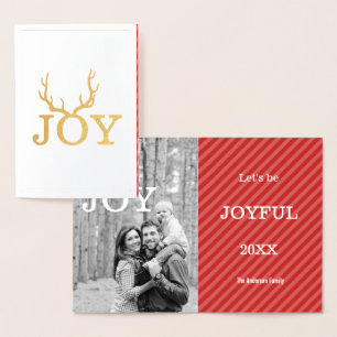 Real Gold Foil Lets be Joyful your photo inside Foil Card
