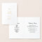 Real Gold Foil Wedding Order of Service Program
