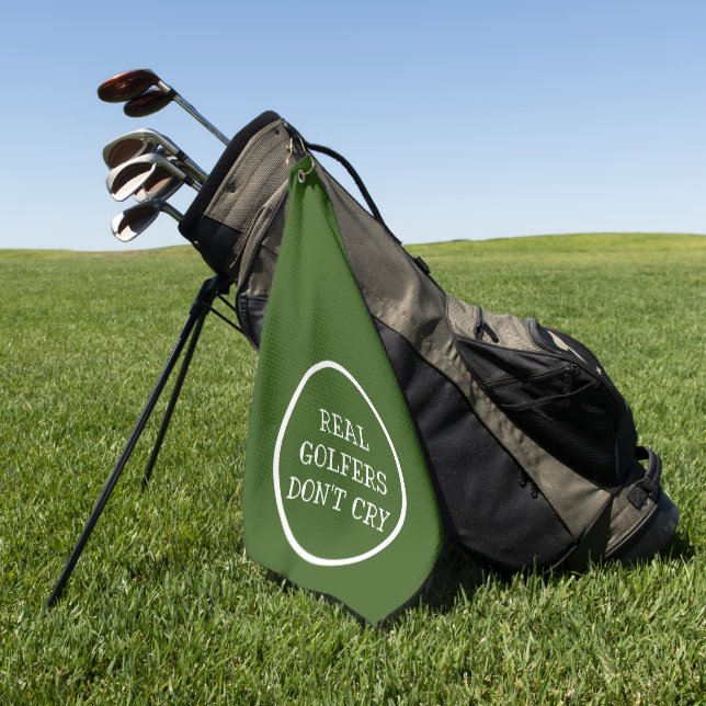Real Golfers don't cry Funny  Golf Towel (Green)