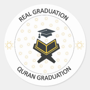 Real Graduation is Quran Graduation Classic Round Sticker