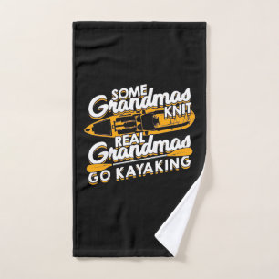 Real Grandmas Go Kayaking Hand Towel