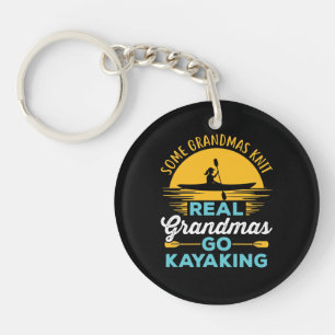 Real Grandmas Go Kayaking Kayak Yak Women Keychain