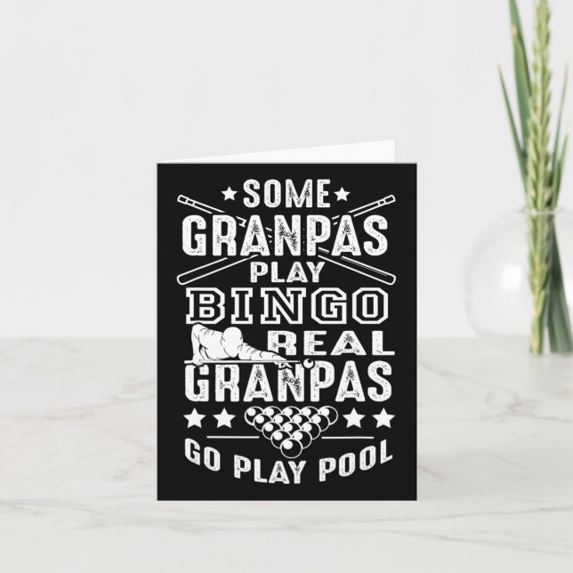 Real Grandpas Play Pool  Card (Front)