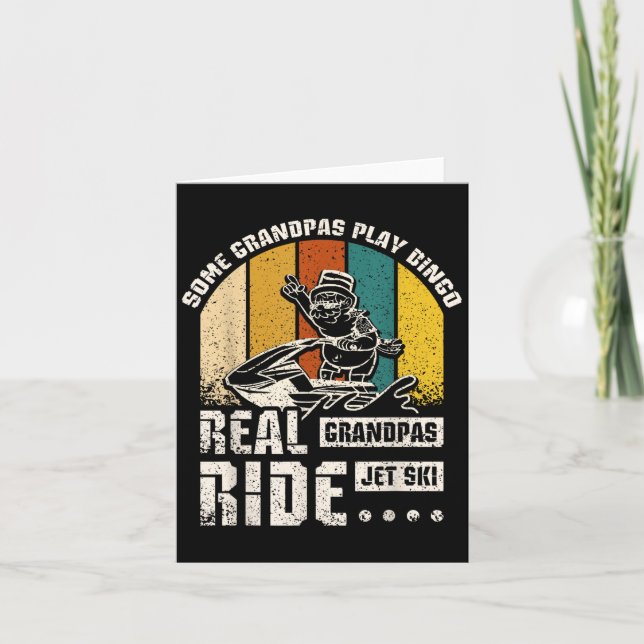 Real Grandpas Ride Jet Ski  Card (Front)