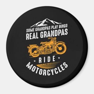 Real Grandpas Ride Motorcycles Gift For Bikers Magnet
