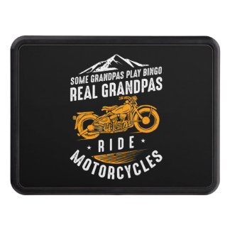 Real Grandpas Ride Motorcycles Gift For Bikers Trailer Hitch Cover