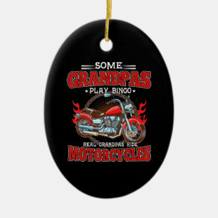 Real Grandpas Ride Motorcycles Motorbike Lover Ceramic Ornament