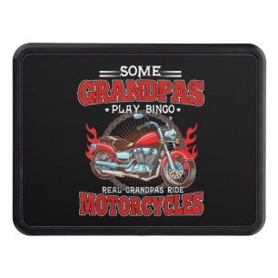 Real Grandpas Ride Motorcycles Motorbike Lover Trailer Hitch Cover