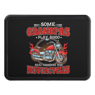 Real Grandpas Ride Motorcycles Motorbike Lover Trailer Hitch Cover