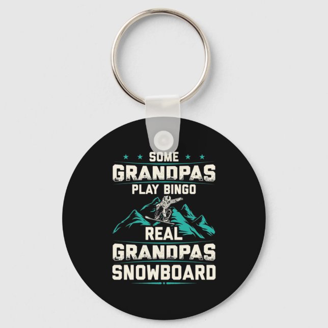 Real Grandpas Snowboard Keychain (Front)