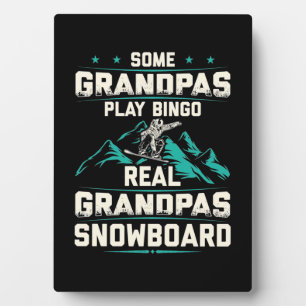 Real Grandpas Snowboard Plaque
