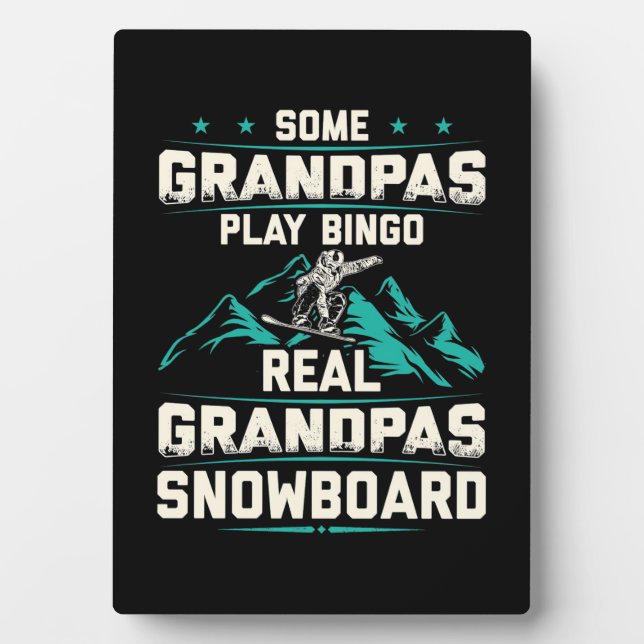 Real Grandpas Snowboard Plaque (Front)