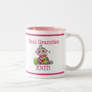 Real Grannies KNIT! Two-Tone Coffee Mug