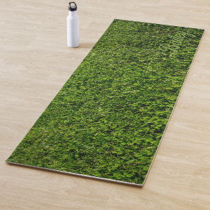 Real Green Grass Nature Lawn Photo And Custom Name Yoga Mat