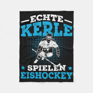 Real Guys Play Ice Hockey Hockey Saying Ice Hockey Fleece Blanket