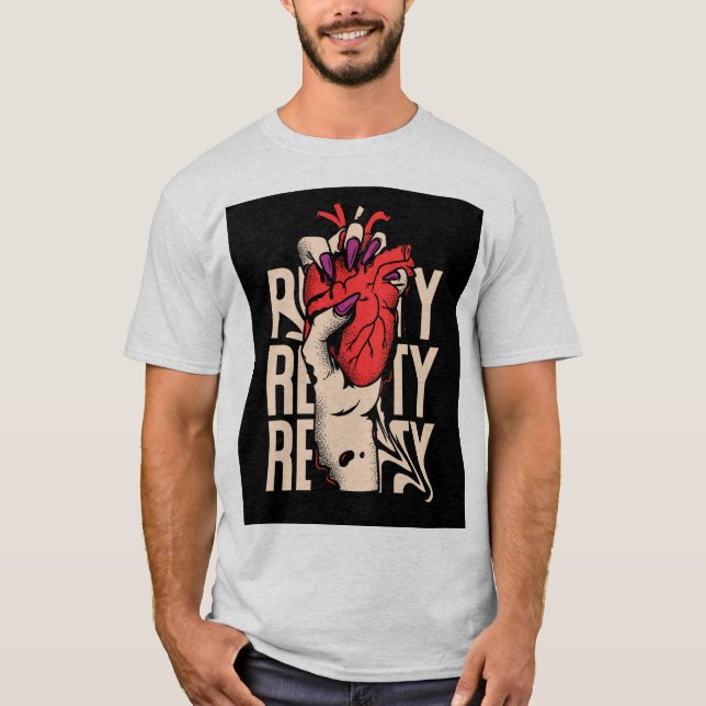 Real Hearted Not Soft-Hearted | Bold Gen-Z Graphic T-Shirt (Front)