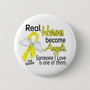 Real Heroes Become Angels Sarcoma 2 Inch Round Button