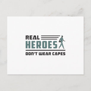 Real Heroes Paramedic Ambulance EMT EMS Funny Postcard