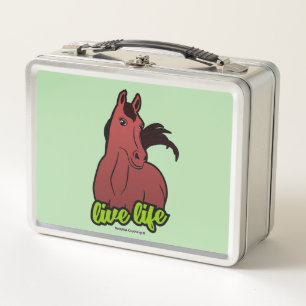 Real Horses: Live Life Metal Lunch Box