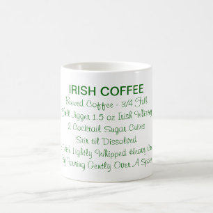 Real Irish Whiskey Recipe Drink Shamrocks Coffee Mug