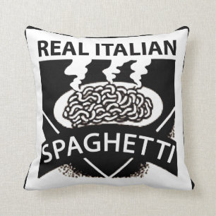 Real Italian Spaghetti Throw Pillow