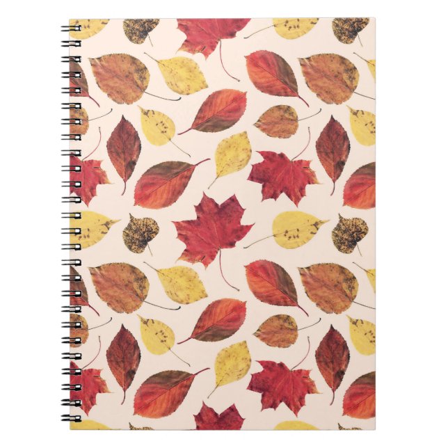 Real leaves photo, unique seamless pattern. notebook (Front)
