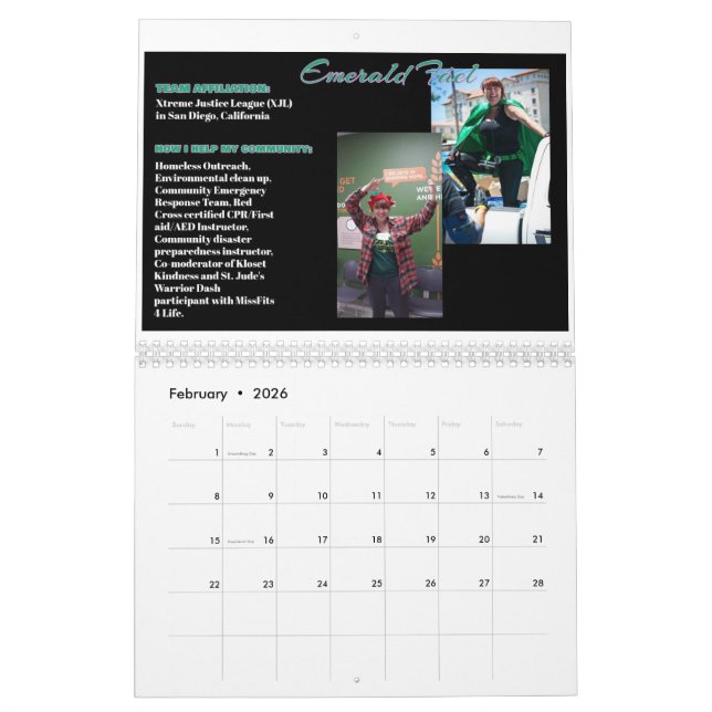 Real Life She-Heroes & Villains 2016-17 Calendar (Feb 2026)