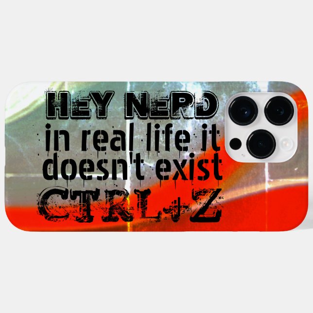 Real life there is no undo, nerd version - red...  Case-Mate iPhone case (Back (Horizontal))