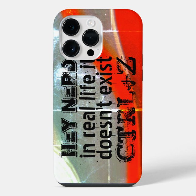 Real life there is no undo, nerd version - red...  iPhone case (Back)