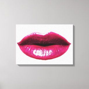 Real LIps  Wrapped Canvas 20x14"