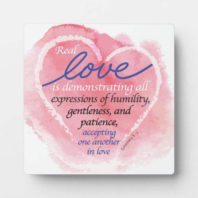 Real Love demonstrated Plaque (Front)