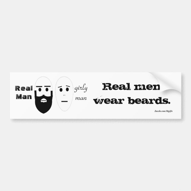 Real Man Bumper Sticker (Front)