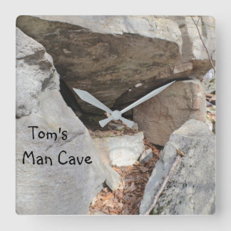 Real Man Cave Square Wall Clock
