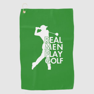 Real Man Play Golf Funny Golf Theme Towel