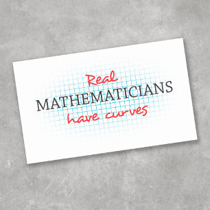 Real Mathematicians Have Curves Funny Math Sticker