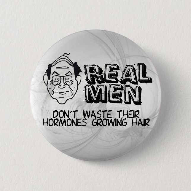 Real Men 2 Inch Round Button (Front)