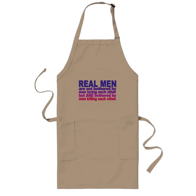 Real Men apron - choose style & color (Front)