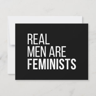 Real Men Are Feminists Cool Feminism quotes gifts Holiday Card